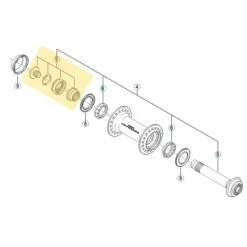 Contre-Ecrou Gauche Pour Axe De Roue Avant Shimano Ultegra WH-6800-Av