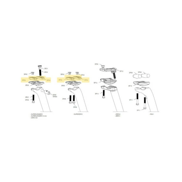 Deda-elementi Plaques Supérieures De Chariot De Tige De Selle Deda Elementi