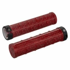 Poignées Supacaz Bling Grizips Lock-on Rouge