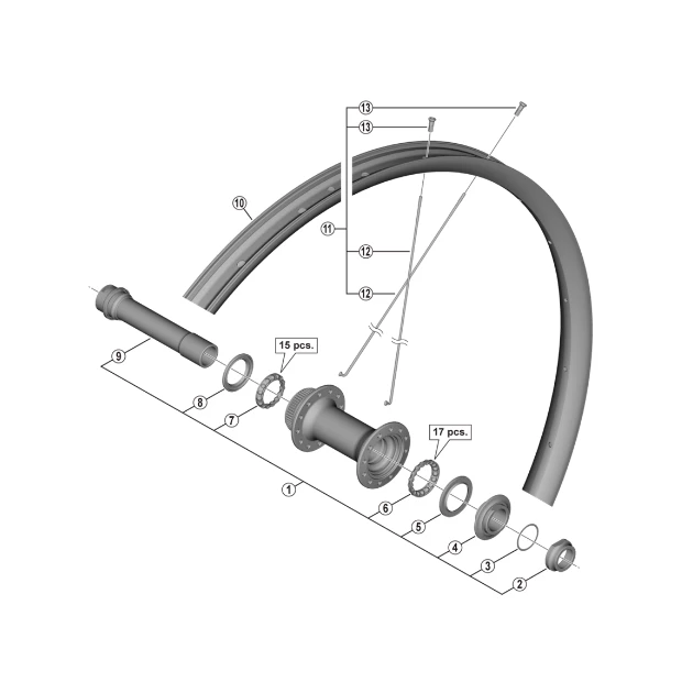 Rayons Shimano Y0ALS2100 Pour MT620 273mm